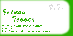 vilmos tepper business card